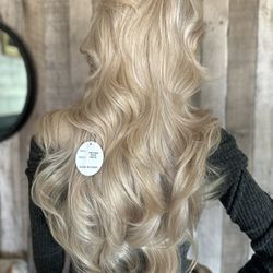 Blonde Synthetic Lace Front Wig,13x4 Body Wave Pre Plucked Glueless Wigs for Women Daily Use 26IN