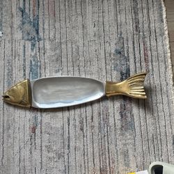 Aluminum And Brass Fish Tray 