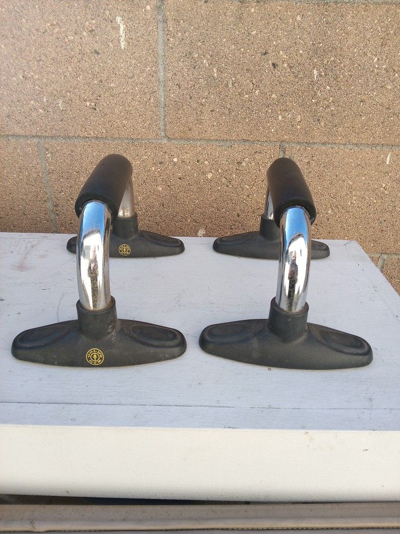 Gold’s Gym Set of 2 Workout Exercise Black Push Up Hand Bars