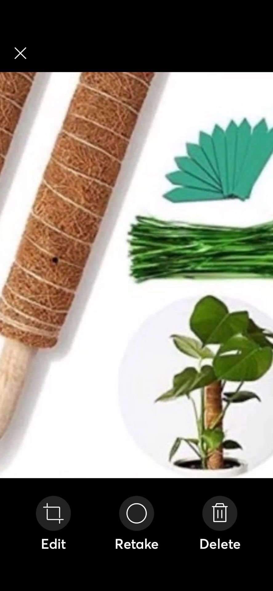 1 Coir/Plant Support with Tie and Tags