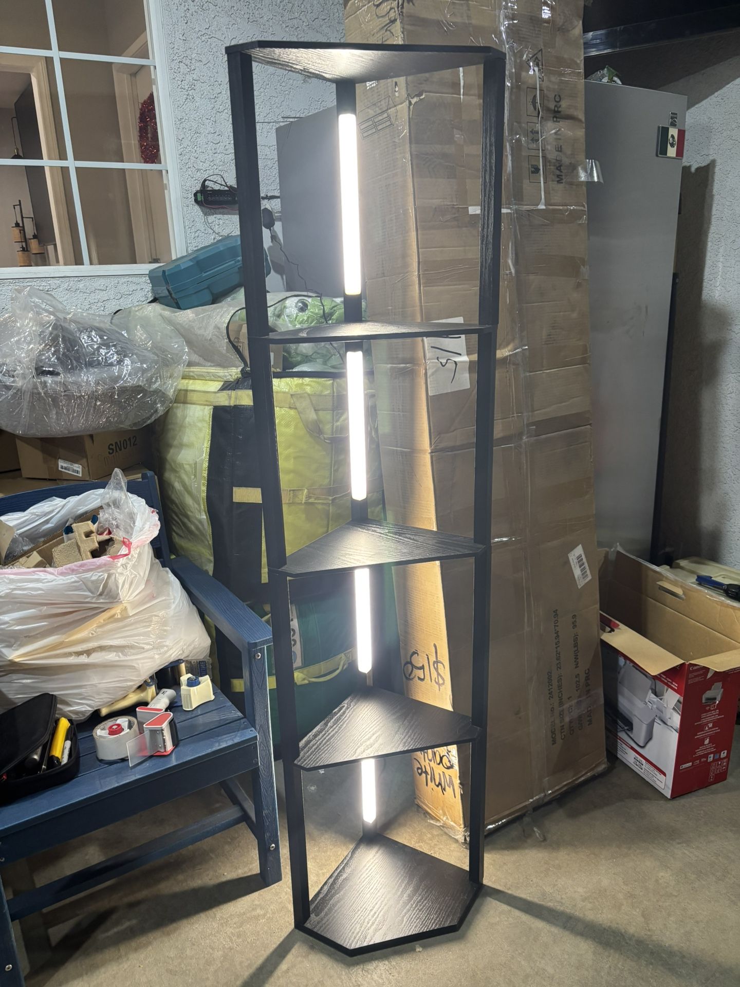 Corner Display LED Shelf