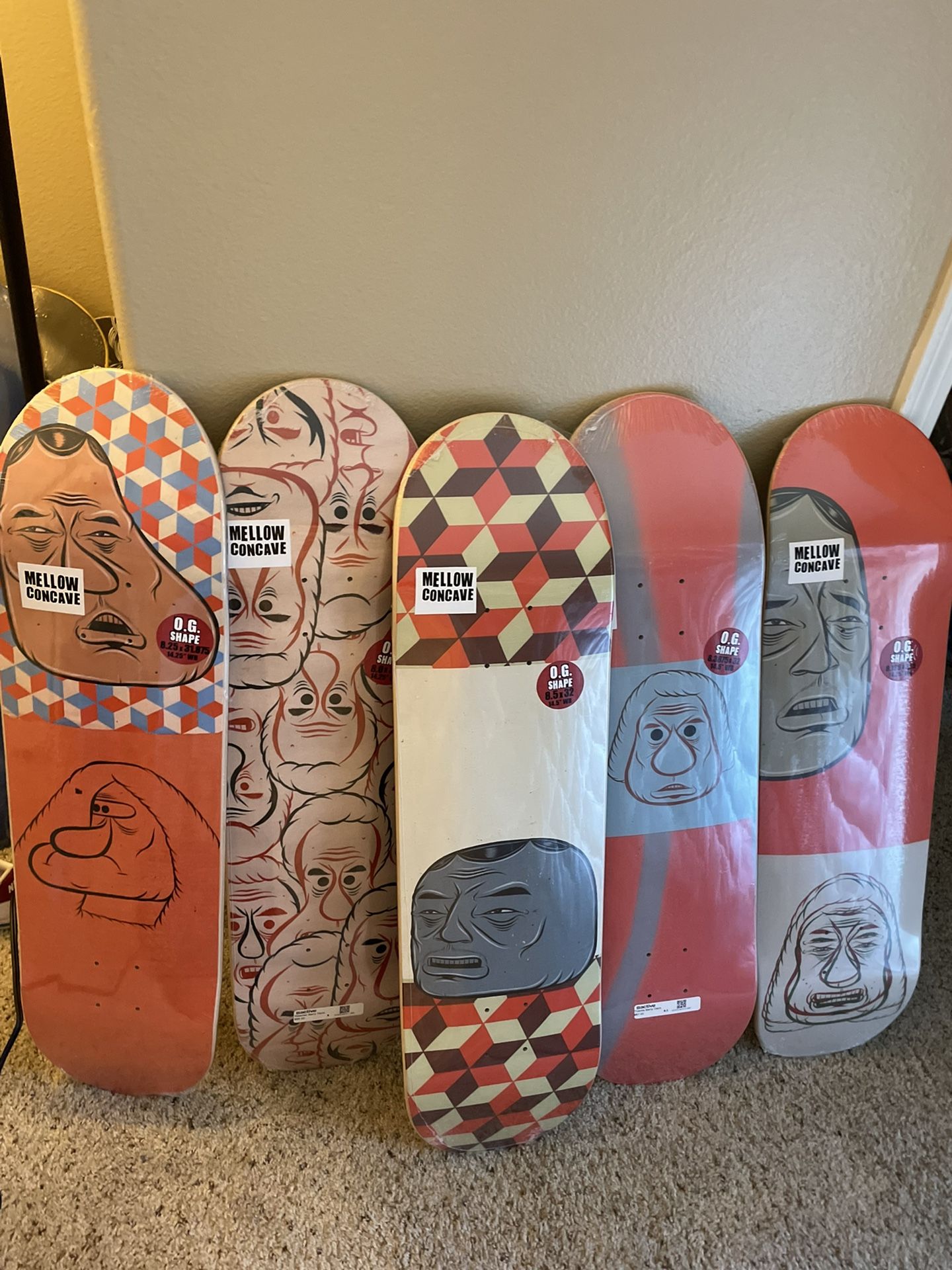 Complete Set Baker Skateboards X Barry Mcgee 5 Decks