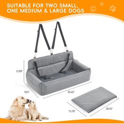 Dog Car Seat for Large Dog,Washable Dog Booster Seat for Medium Large Dogs,Multi-Functional Dog Boos