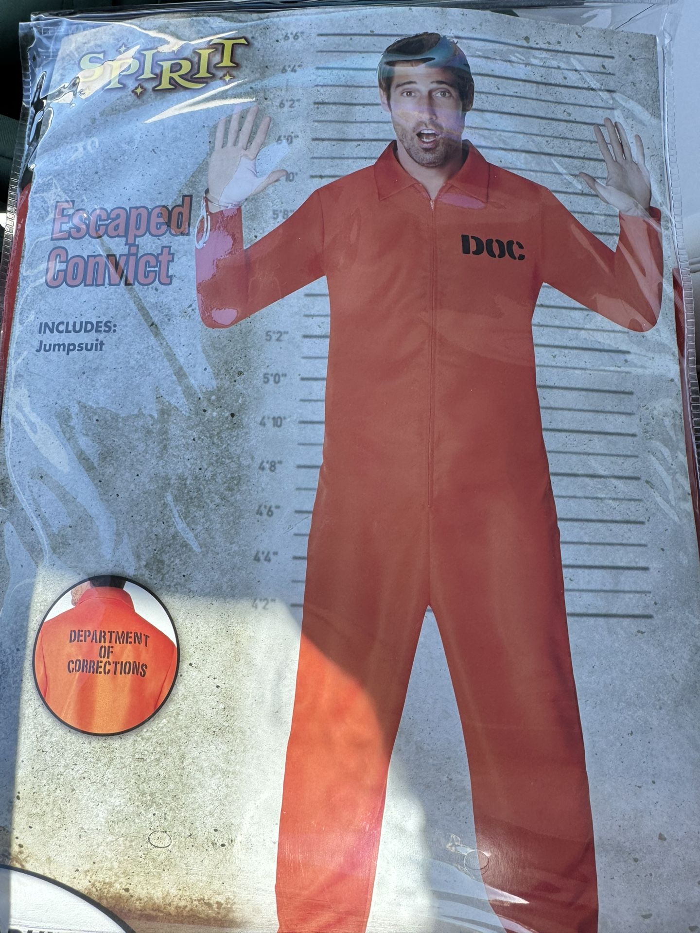 Escaped convict costume - Size LG/XL