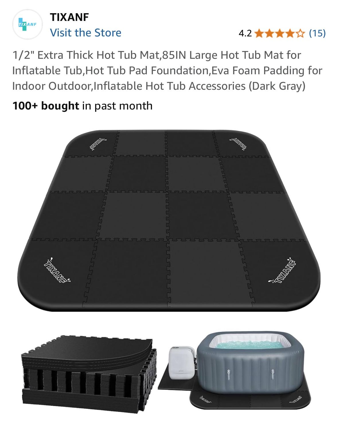 Thick Hot Tub Mat 85inches Large