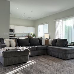 3 Piece Gray Sectional Couch