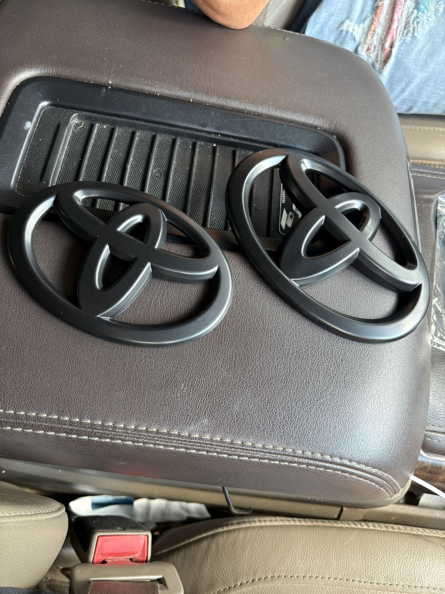 Genuine Toyota 4Runner Nightshade 2 Piece Black/Blackout Emblem Overlay Set