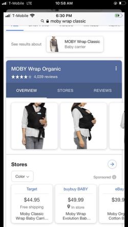 Moby Baby Wrap Classic in Black