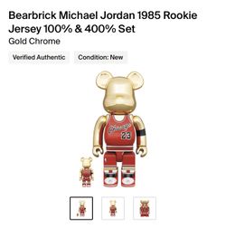 Bearbrick Michael Jordan 1985 Rookie Jersey 100% & 400% Set