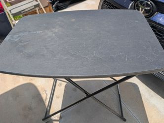 Small black folding table