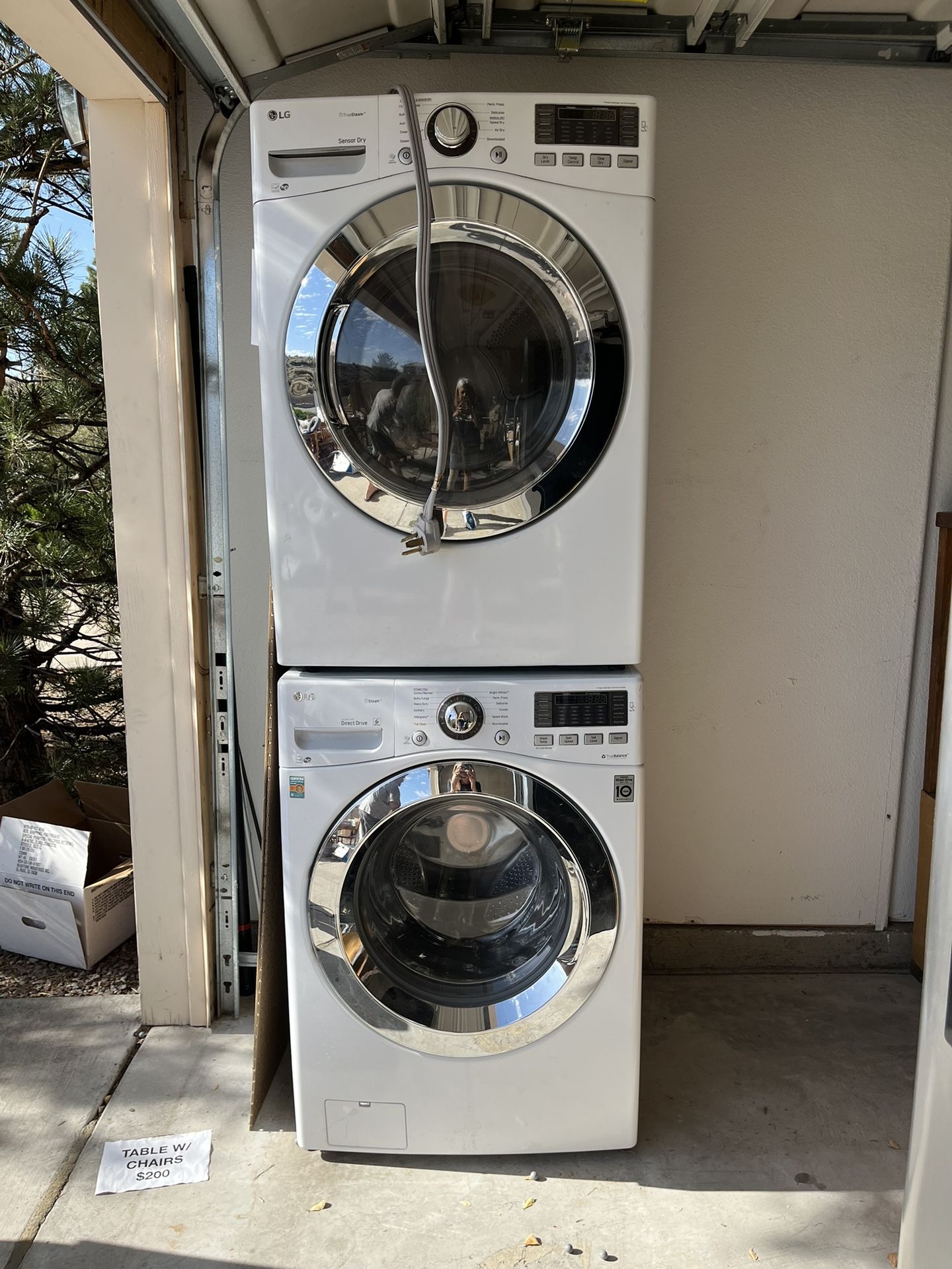 LG Front loaders Washer &Dryer W/base and Refrigerator   