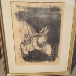 VTG 1970 Signed/Numbered Alexander Dobkin Lithograph "Lullaby"