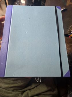 Hardcover pocket folder portfolio with organizational stickers