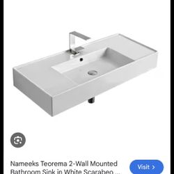 NEW Floating sink With New Faucet And Attachments.  