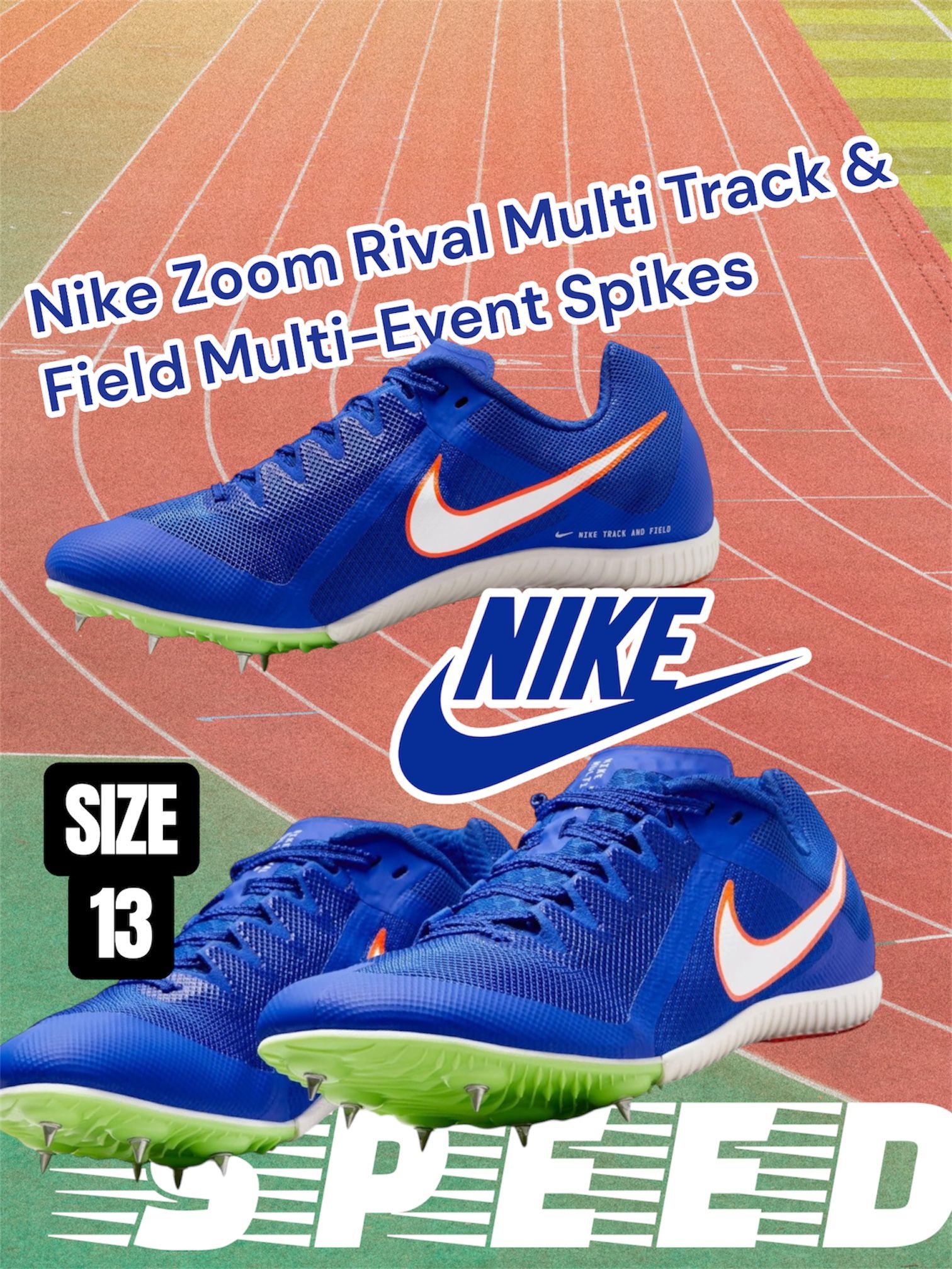 Nike Zoom Rival Multi Track & Field Multi-Event Spikes Men’s Size 13  DC8749-401