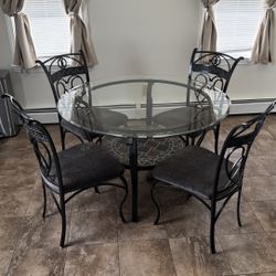 Glass Dining Room Table Set