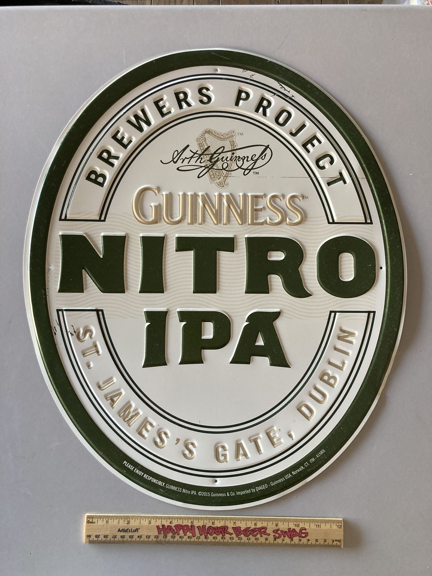 Guinness Nitro Ipa Metal Beer Bar Tin Sign