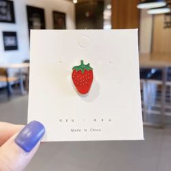 New Red Strawberry Brooch 