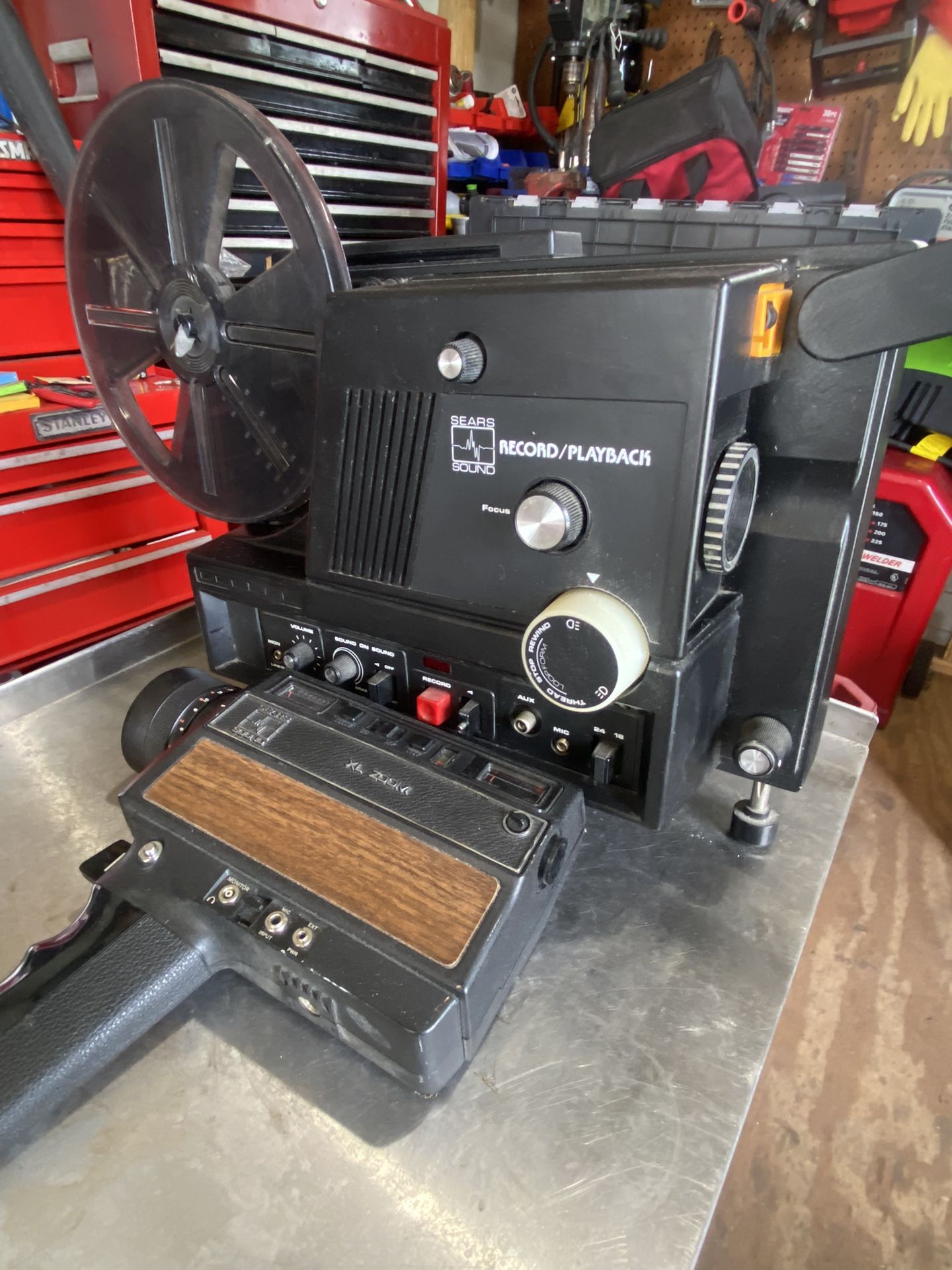 Vintage 8 mm camera and projector