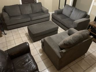 🩶✨Beautiful Soletren 4pc Sofa Collection in Ash Grey