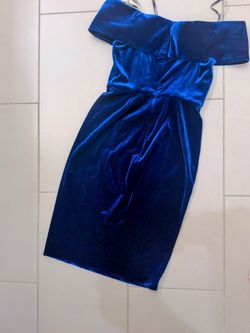 Calvin Klein Blue velvet party dress