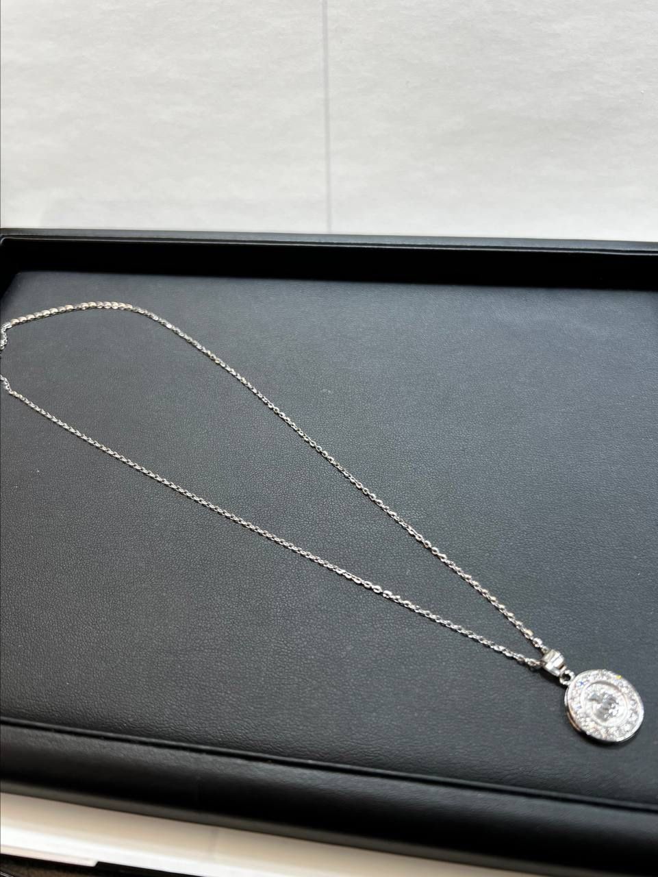 18k white gold Allah Islam Pendant with chain