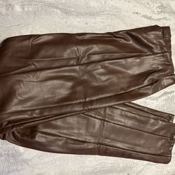 New Brown Leather Pants 
