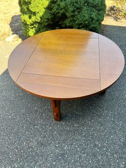 40 inch round coffee table mission style