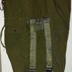 Vintage military duffle bag, United States army, 80's, army green, durable nylon