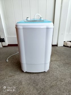 Portable Washer Works great for Small Spaces 16 3/4" X 14" D X 25" T