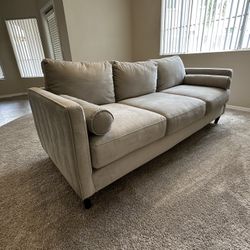 Velvet Grey Sofa 