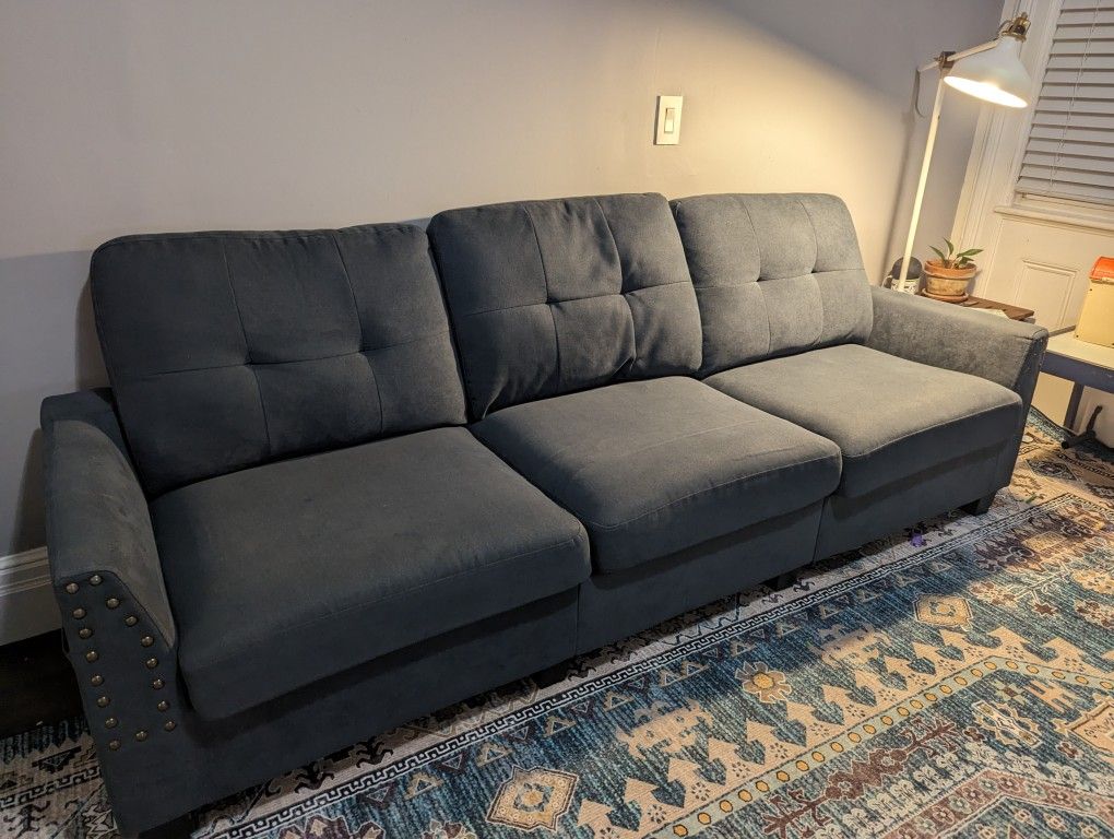 Belfin Blueish Grey Modern Sofa Couch For Living Room