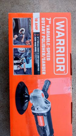 Warrior 7" Variable-speed Rotary Polisher/Sander 10 Amp with 7 Buffer Pads