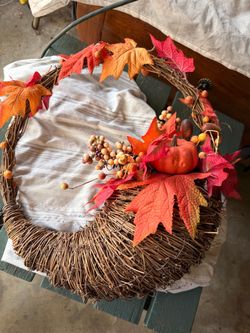Fall Harvest Grapevine Wreath