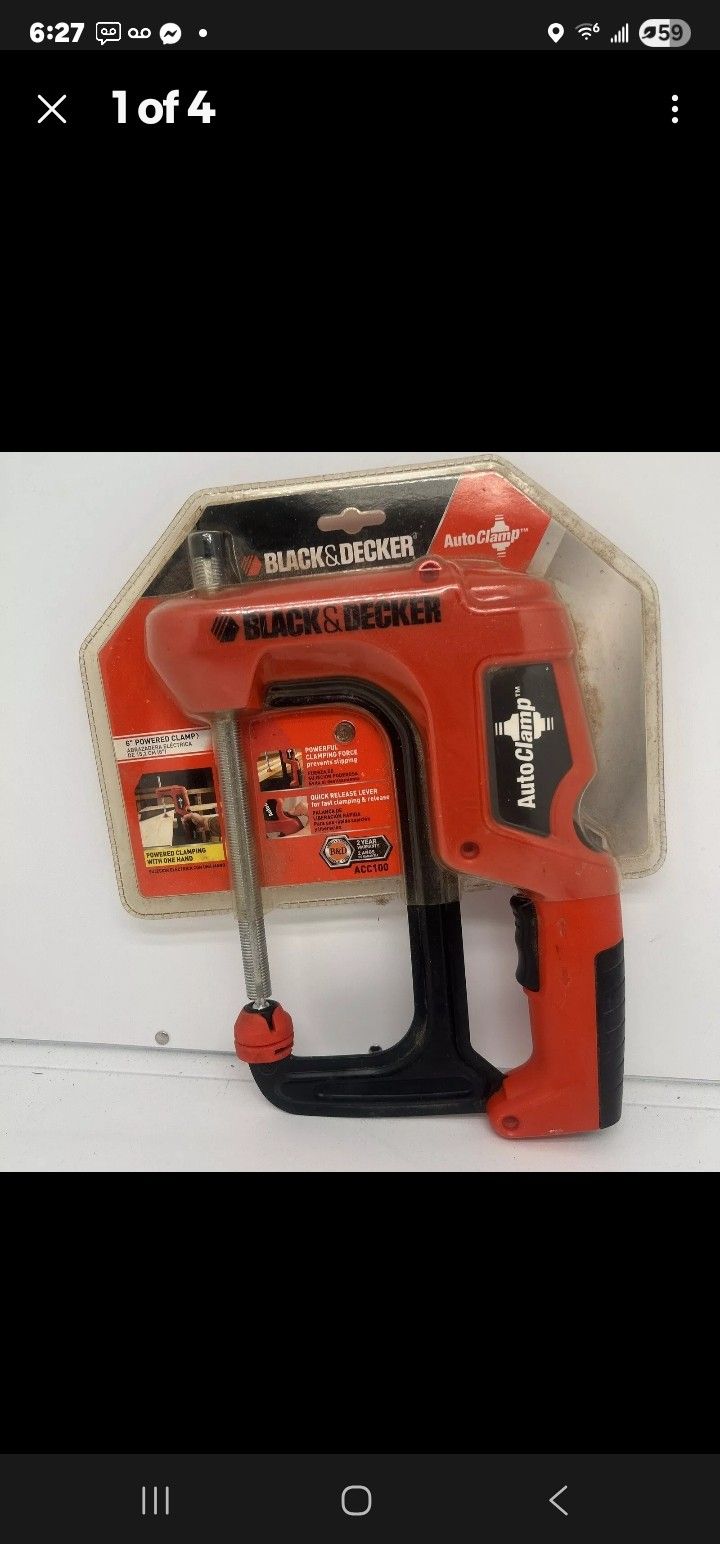 Black and Decker Auto Clamp Automatic Battery Motorized ACC100 SEALED
