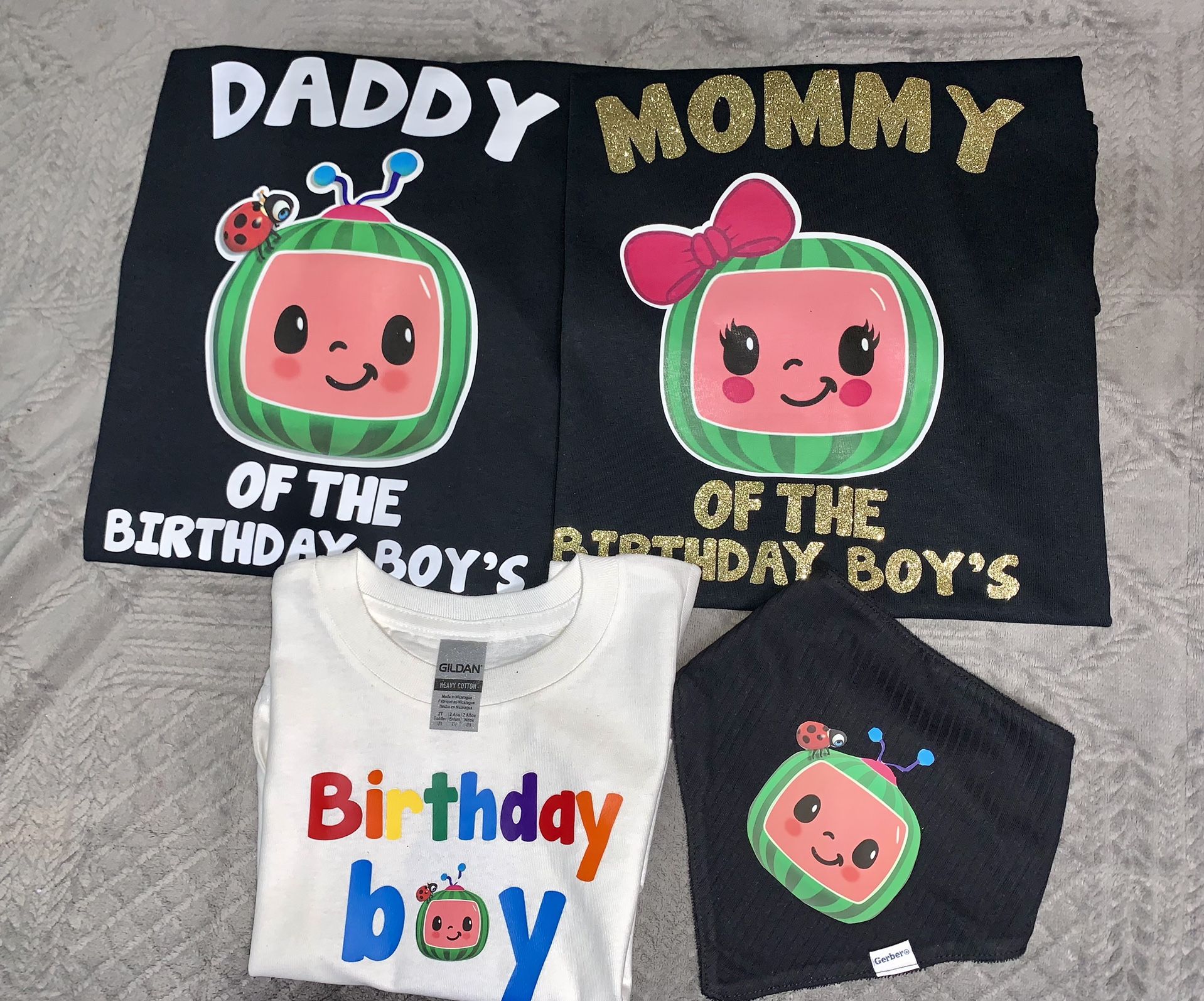 Cocomelon birthday T-shirts Personalized / Camisas / Playeras De Cocomelon Para Cumpleaños