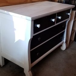 Black And White Antique Dresser