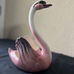 30’s-60’s Mid Century Pink Swan Planter 