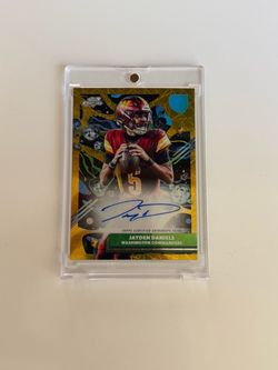 2025 topps chrome auto gold /50 jayden daniels
