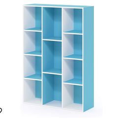 Furinno Luder Bookcase / Book / Storage , 11-Cube, White/Light 