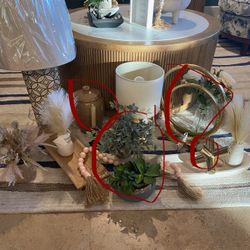 Faux Plants Lamps Decor 