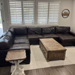 Large Leather Sectional Sofa
