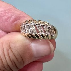 💎 Elegant 14k Yellow Gold Ladies Diamond Ring/Band