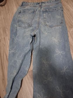 Bow baggy jeans