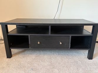 Black Wood TV Stand with Drawer