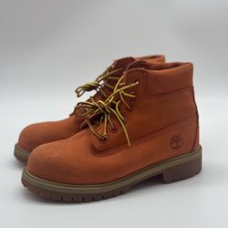 KIDS TIMBERLAND 6-INCH PREMIUM WATERPROOF BOOTS PRE-SCHOOL A28VK ORANGE SZ 13