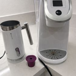 Keurig Coffee Maker + Milk Frother Bundle (Like New)