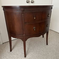 Bow Front Table, Federal Antique