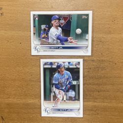 2022 TOPPS UPDATE BOBBY WITT JR 2 CARD ROOKIE LOT 