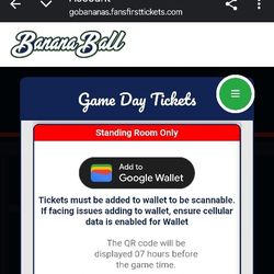 Banana Ball SRO June 28 Nationals Park 
